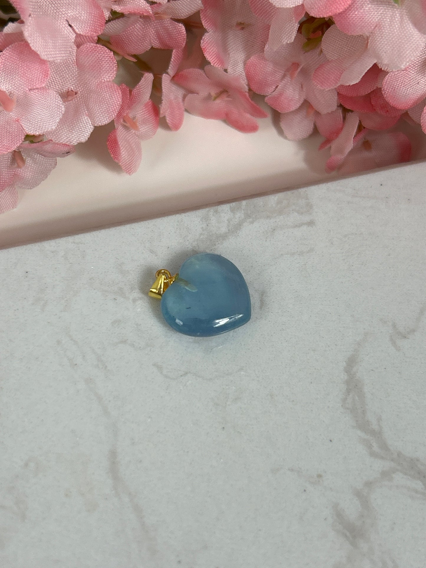 Aquamarin Herz Anhänger