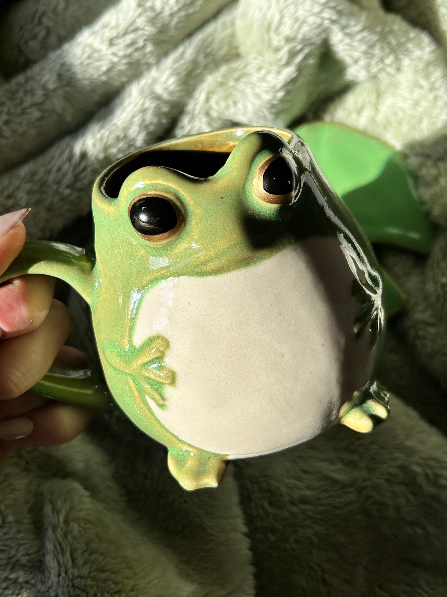 Froggy Tasse mit Untersetzer
