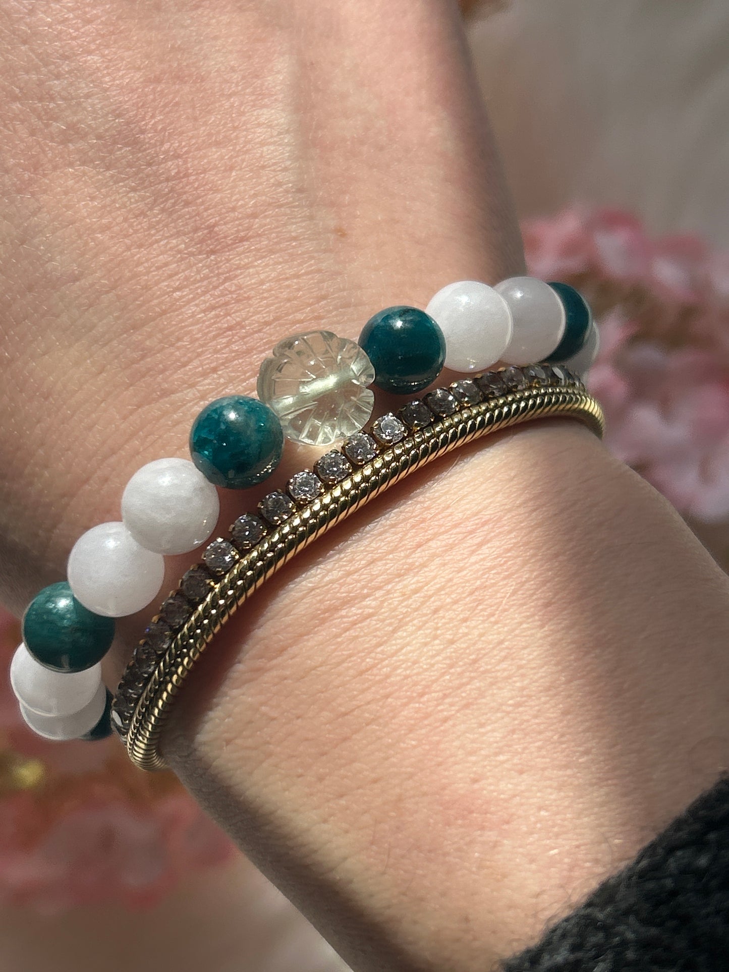 Designarmband - Apatit - Fluorit - Aquamarin