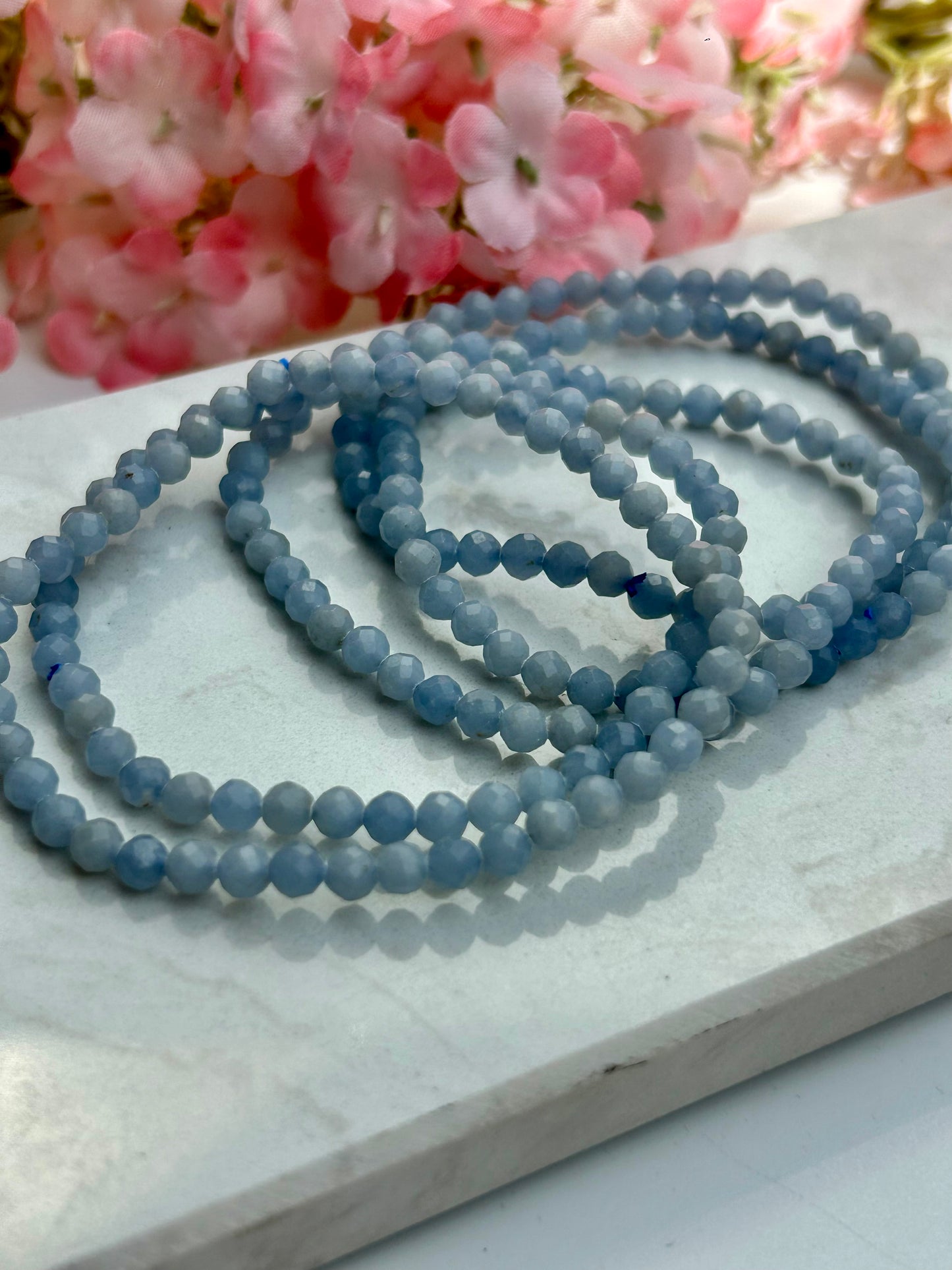 Angelit Armband - Facettiert