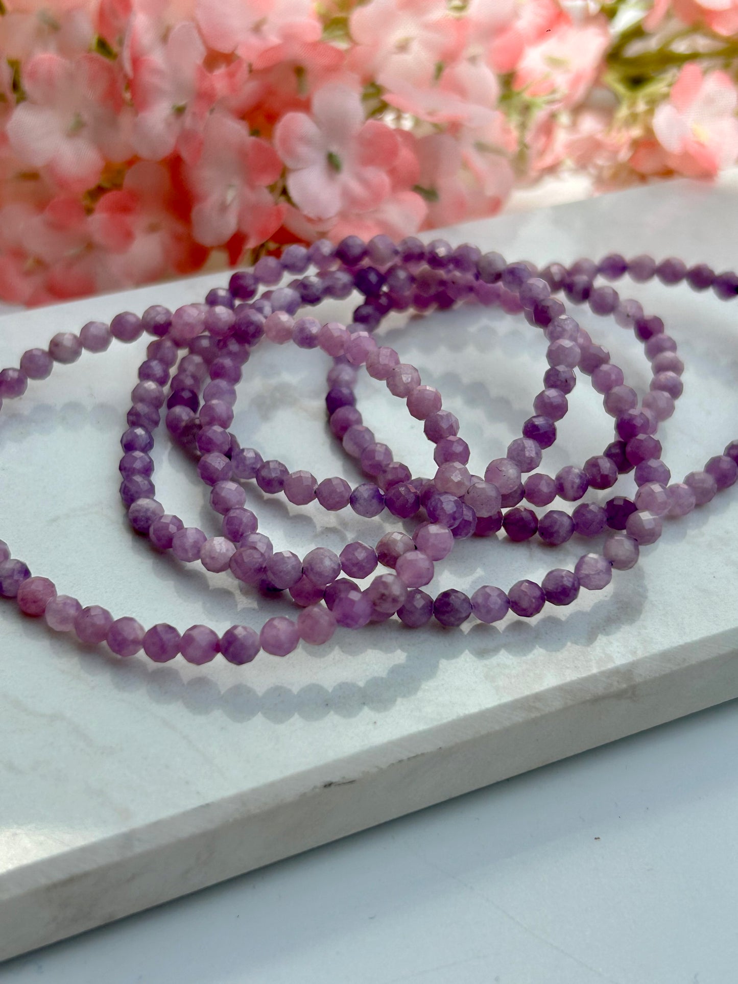 Lepidolit Armband - Facettiert
