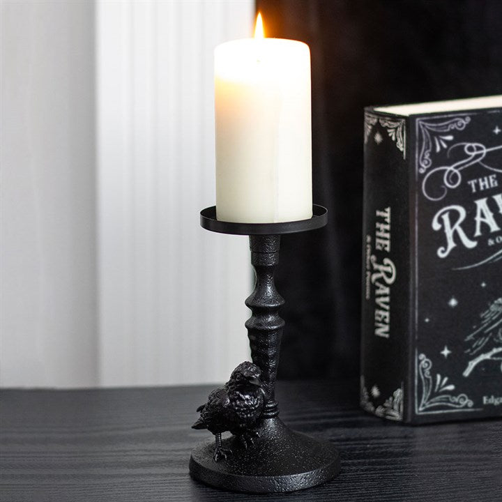 Mystischer Raabe - Kerzenhalter