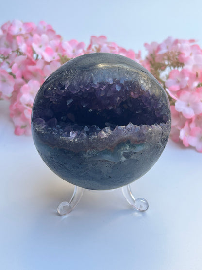 Amethyst PAC-Man Kugel - Geodenkugel