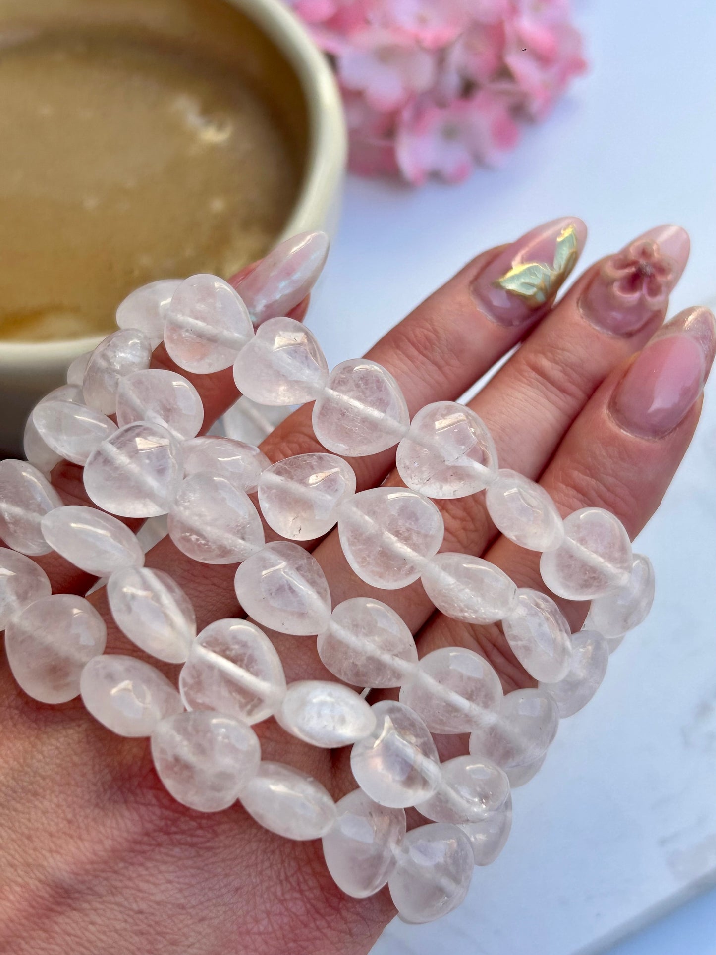 Herzchenarmband- Bergkristall