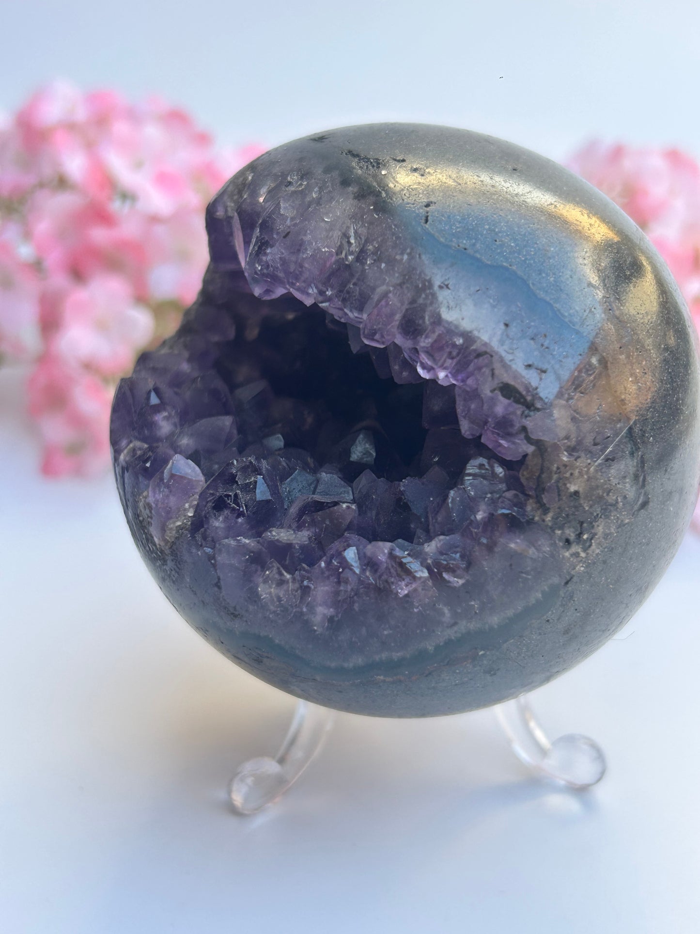 Amethyst PAC-Man Kugel - Geodenkugel