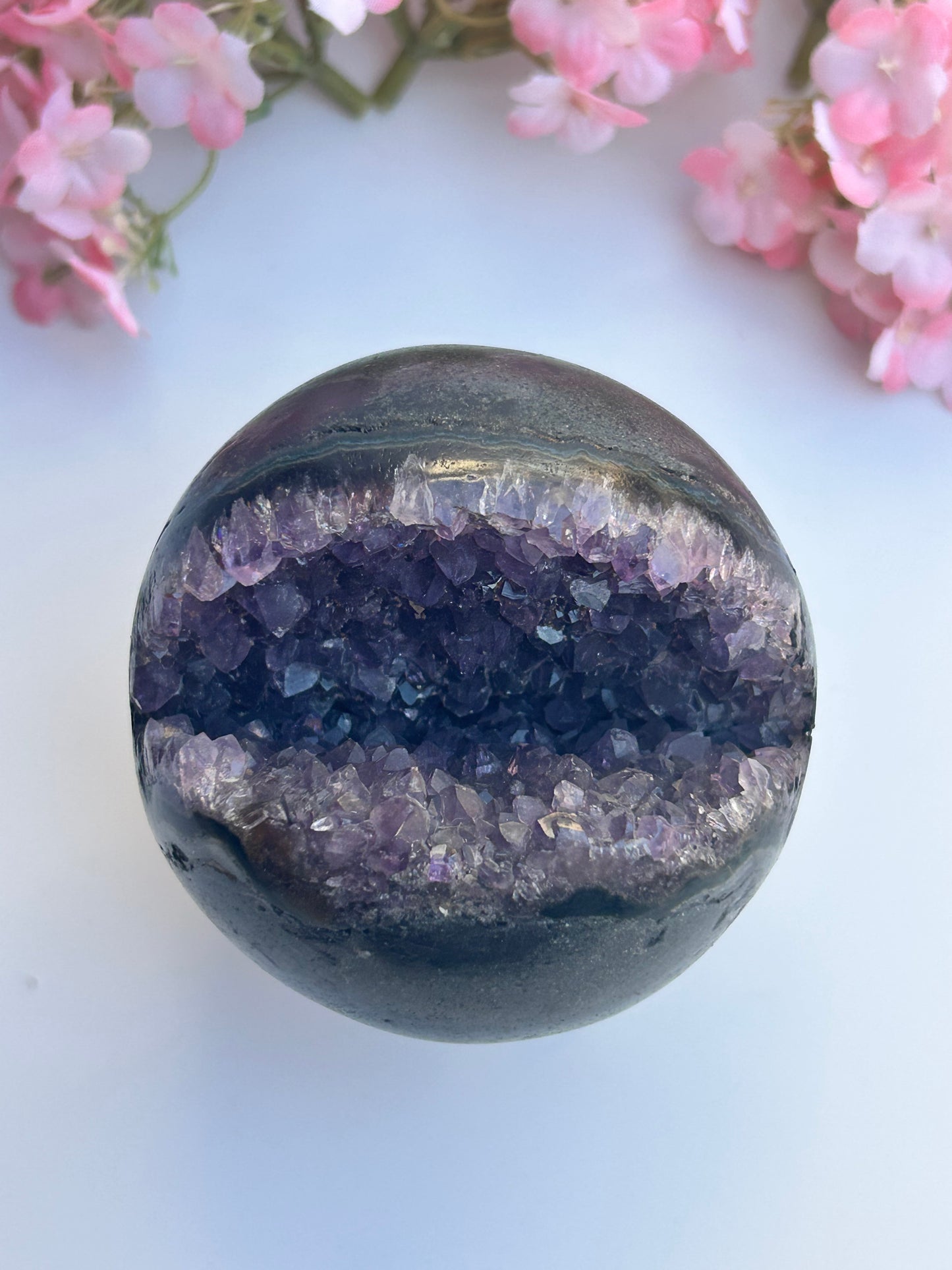 Amethyst PAC-Man Kugel - Geodenkugel