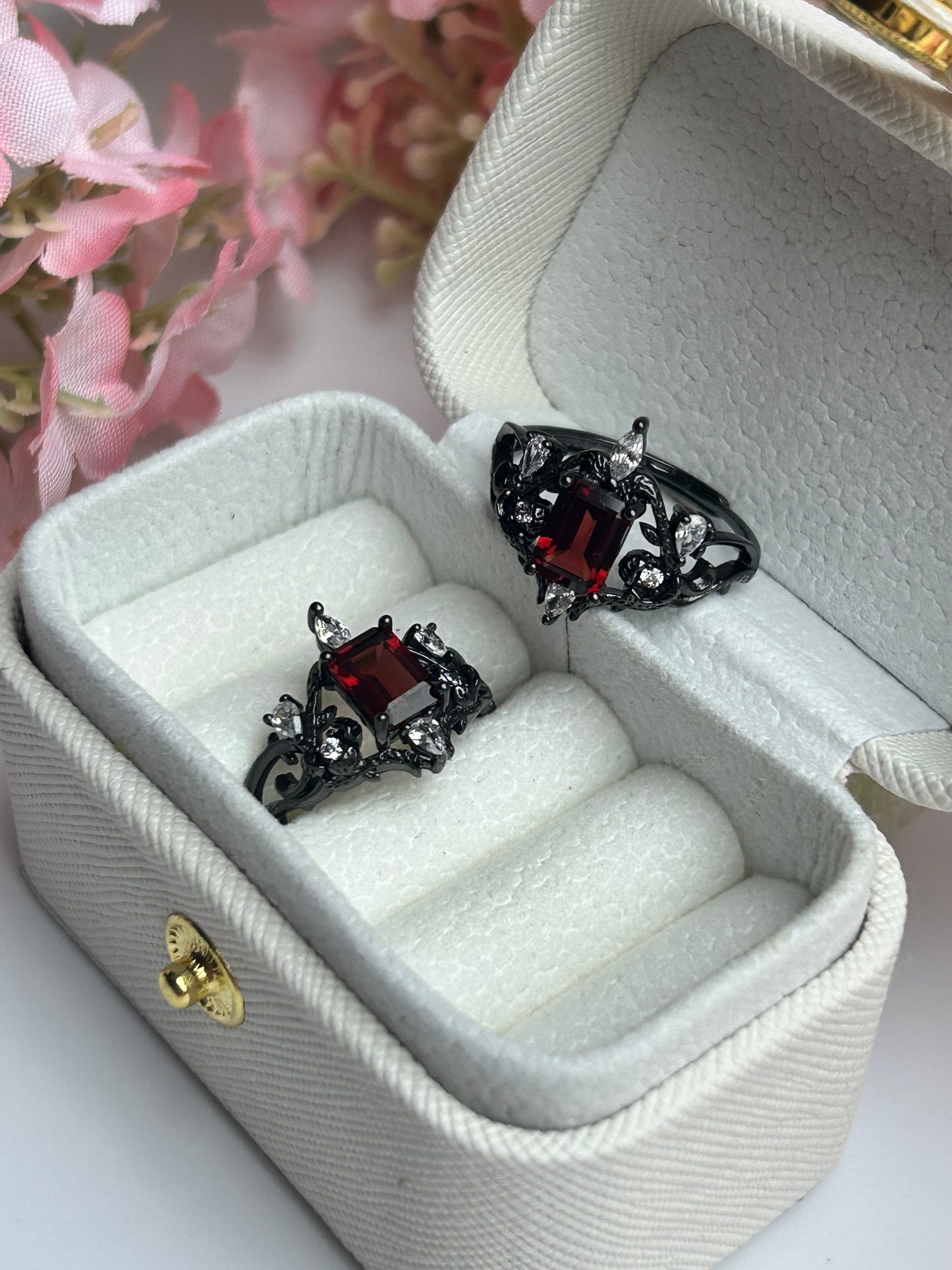 Granat Ring - 925 Silber